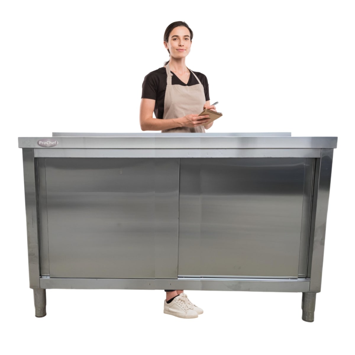 Mesón Mural Cerrado Acero Inoxidable 150x60 cm1