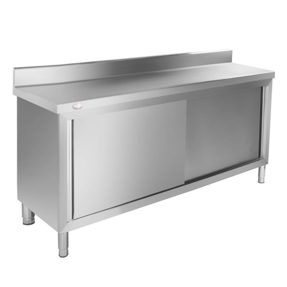 Mesón Mural Cerrado Acero Inoxidable 180x60 cm3