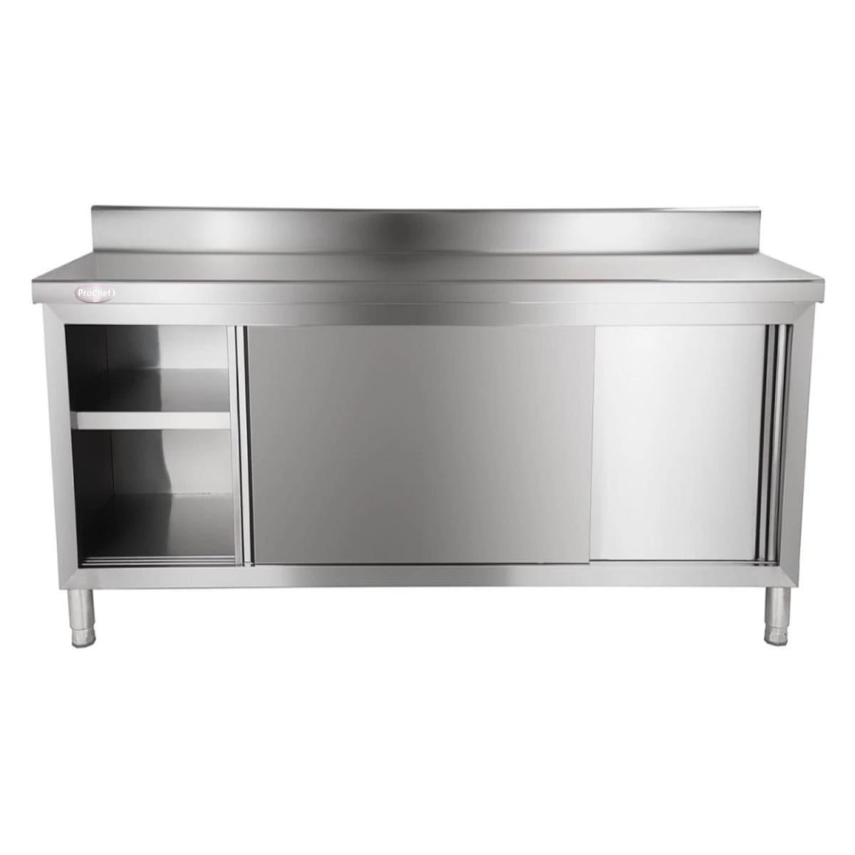 Mesón Mural Cerrado Acero Inoxidable 180x60 cm2