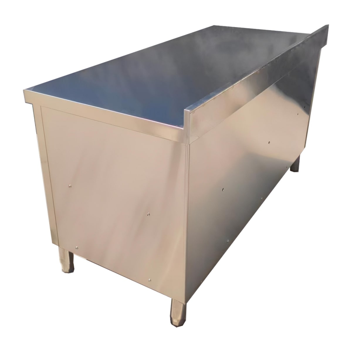 Mesón Cerrado Acero Inoxidable 200 cm con Cajones3