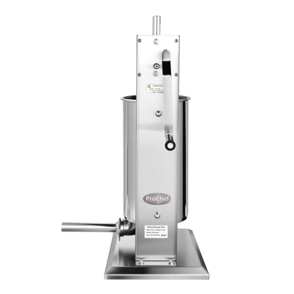 Embutidora Manual Vertical 5 Litros Acero Inox.2