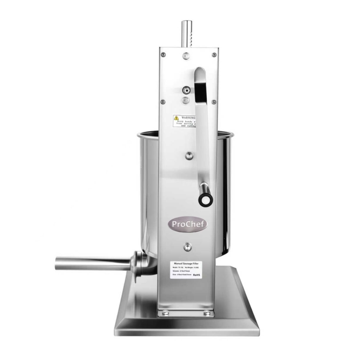 Embutidora Manual Vertical 3 Litros Acero Inox.2