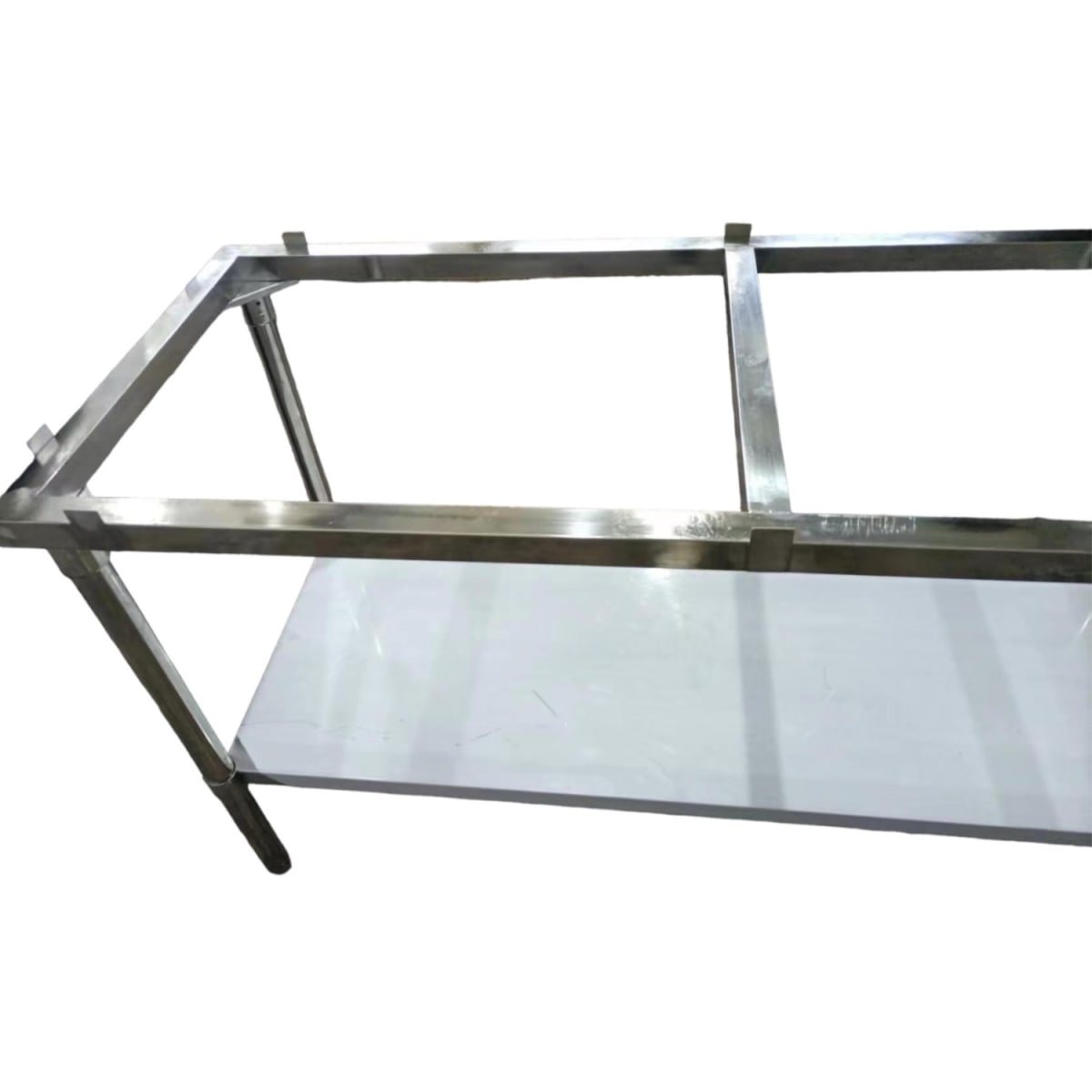 Meson de Corte de Acero Inoxidable 150x60 cm. Cubierta Plastica de 25 mm.6