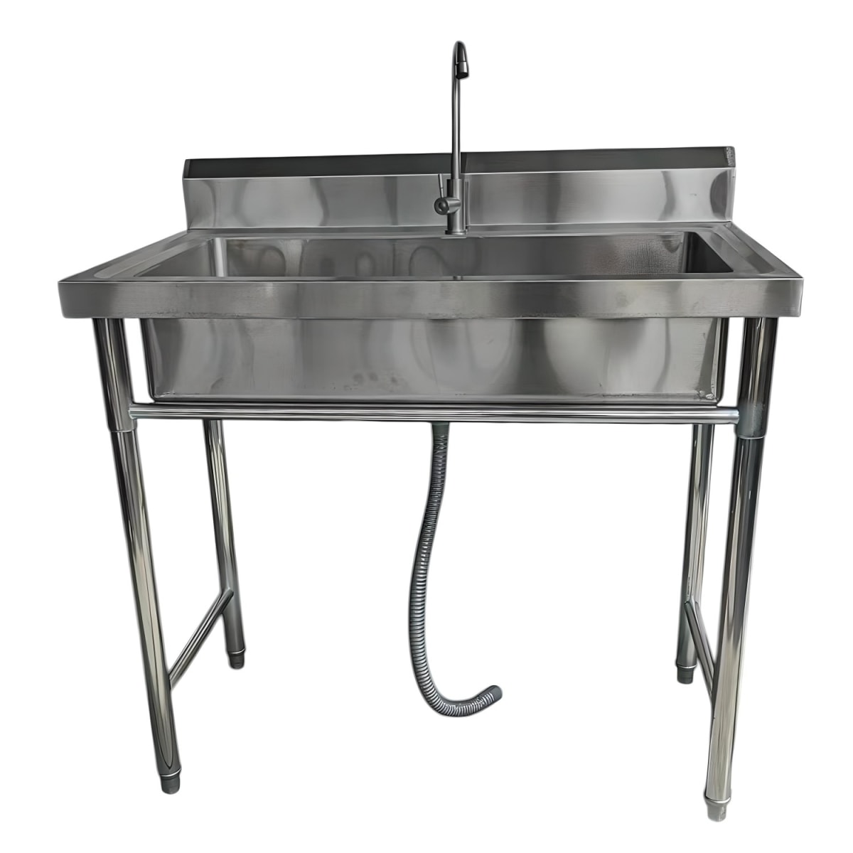 Lavafondos Acero Inoxidable 100x60x90 cm. Con Grifería9