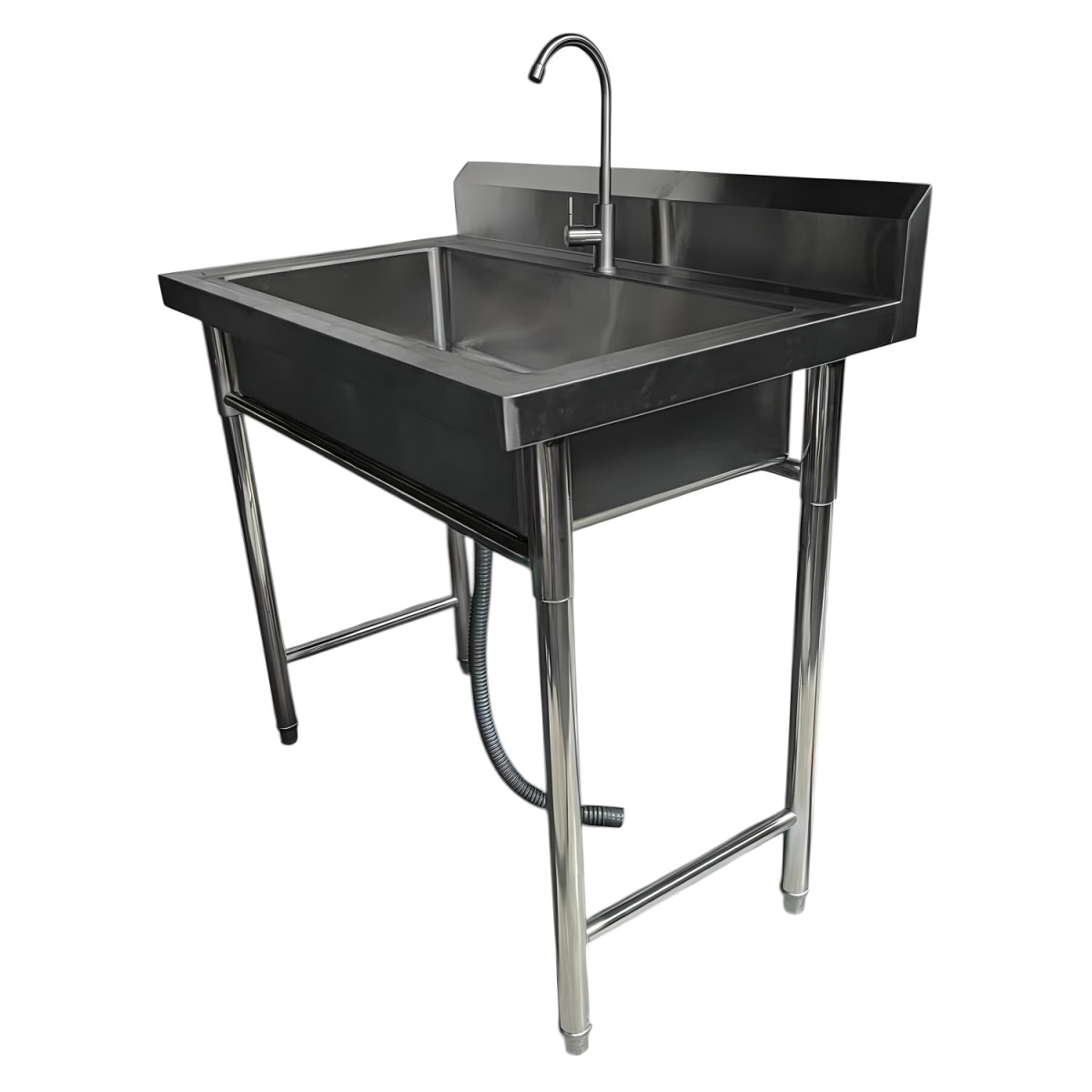 Lavafondos Acero Inoxidable 100x60x90 cm. Con Grifería2