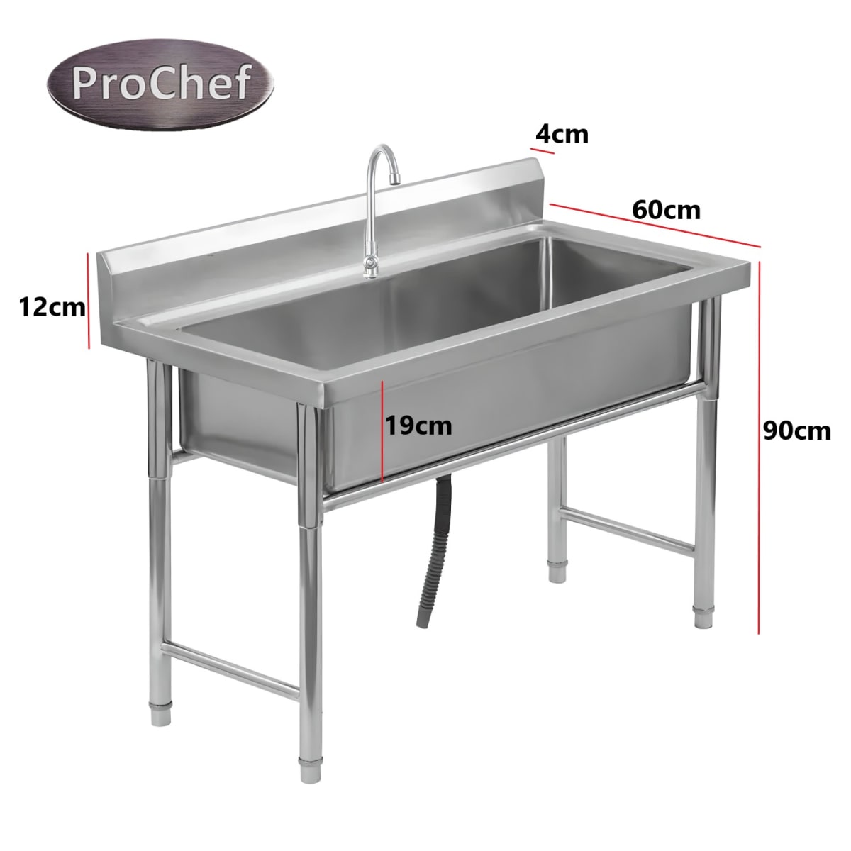 Lavafondos Acero Inoxidable 100x60x90 cm. Con Grifería4