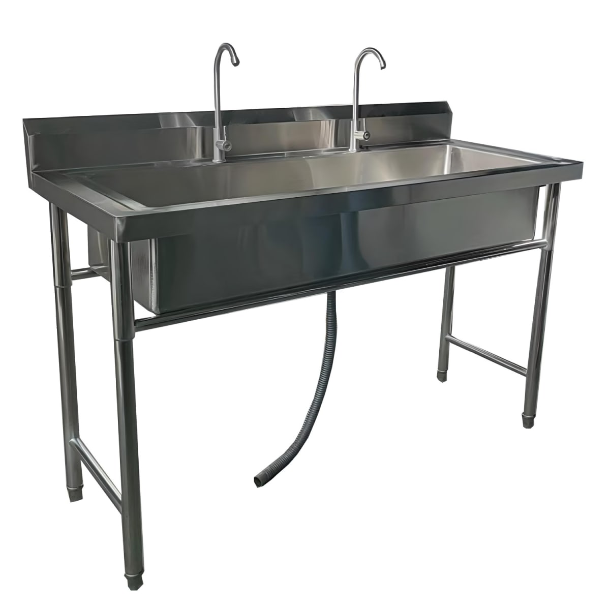 Lavafondos Acero Inoxidable 150x60x90 cm. Con Grifería2