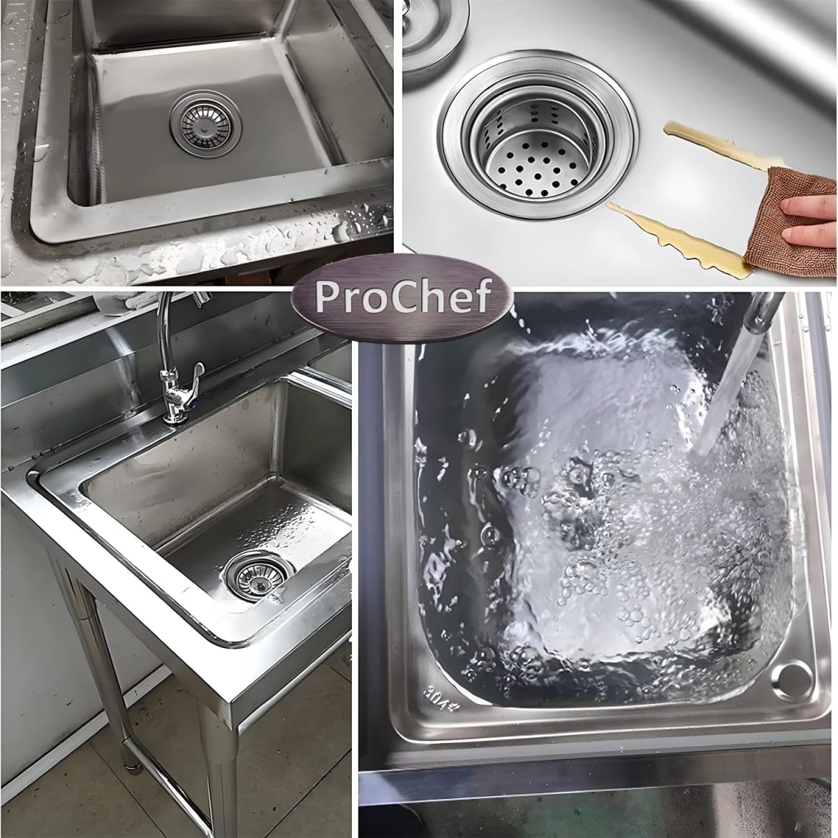 Lavafondos Acero Inox. 120x60x90 cm. Secador izquierdo5