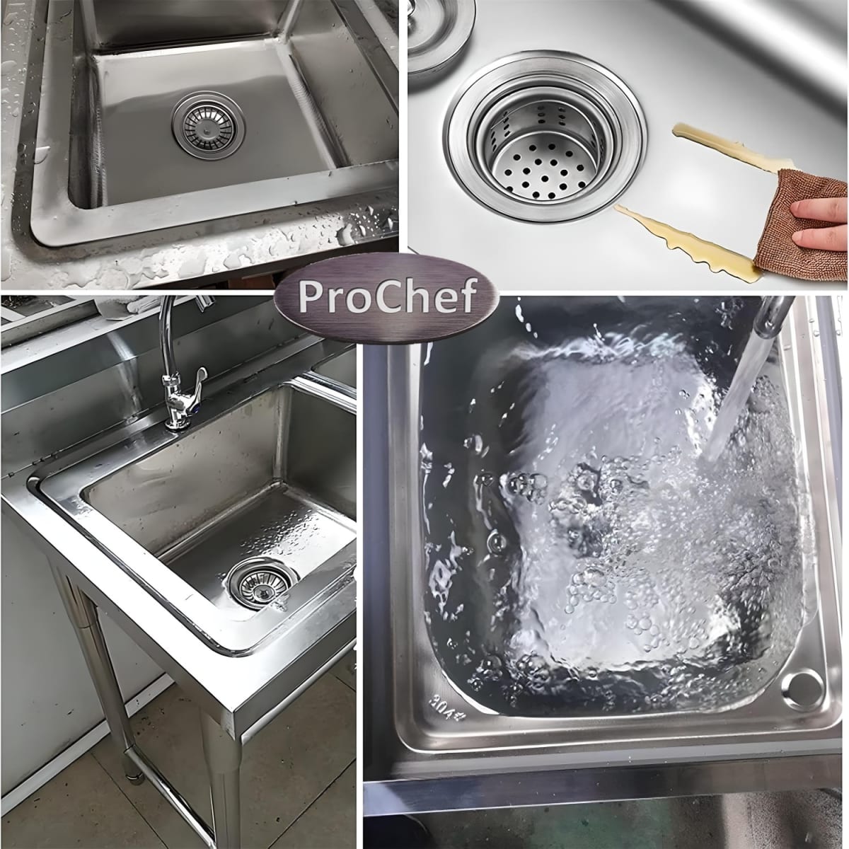 Lavafondos Doble Acero Inox. 175x60x90 cm. Secador izquierdo6