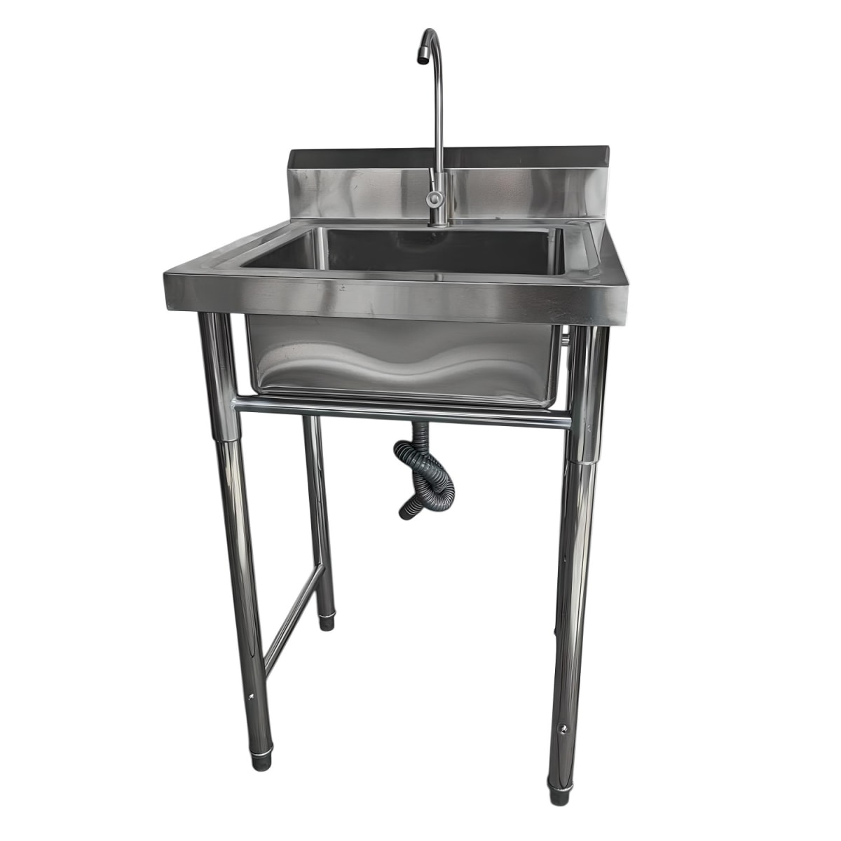 Lavafondos Acero Inoxidable 60x60x90 cm. Con Grifería9