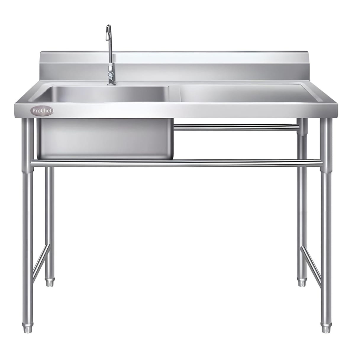 Lavafondos Acero Inox. 100x60x90 cm. Secador derecho. Con Grifería11