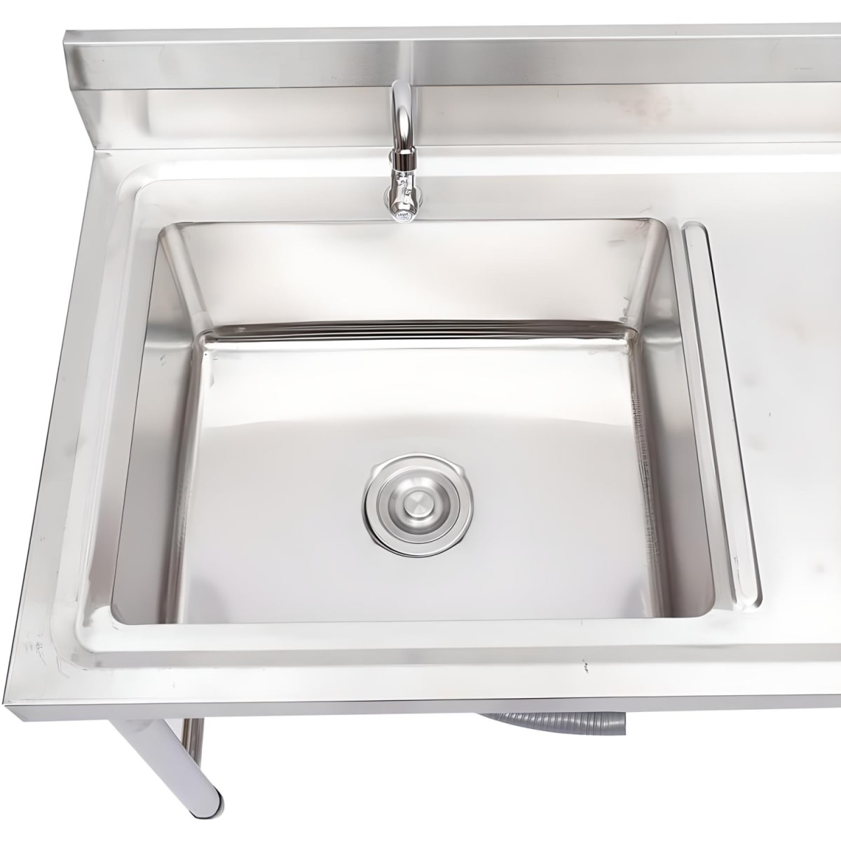 Lavafondos Acero Inox. 100x60x90 cm. Secador derecho. Con Grifería13
