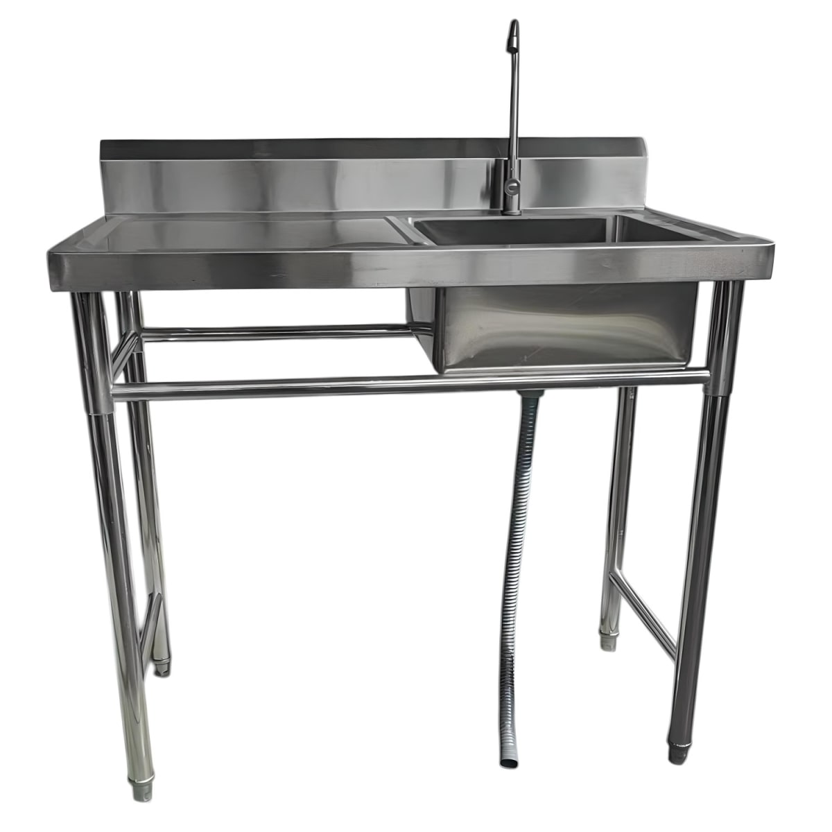 Lavafondos Acero Inox. 100x60x90 cm. Secador izquierdo6