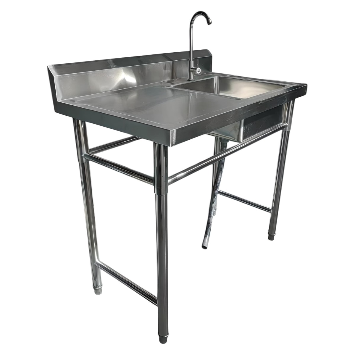 Lavafondos Acero Inox. 100x60x90 cm. Secador izquierdo2