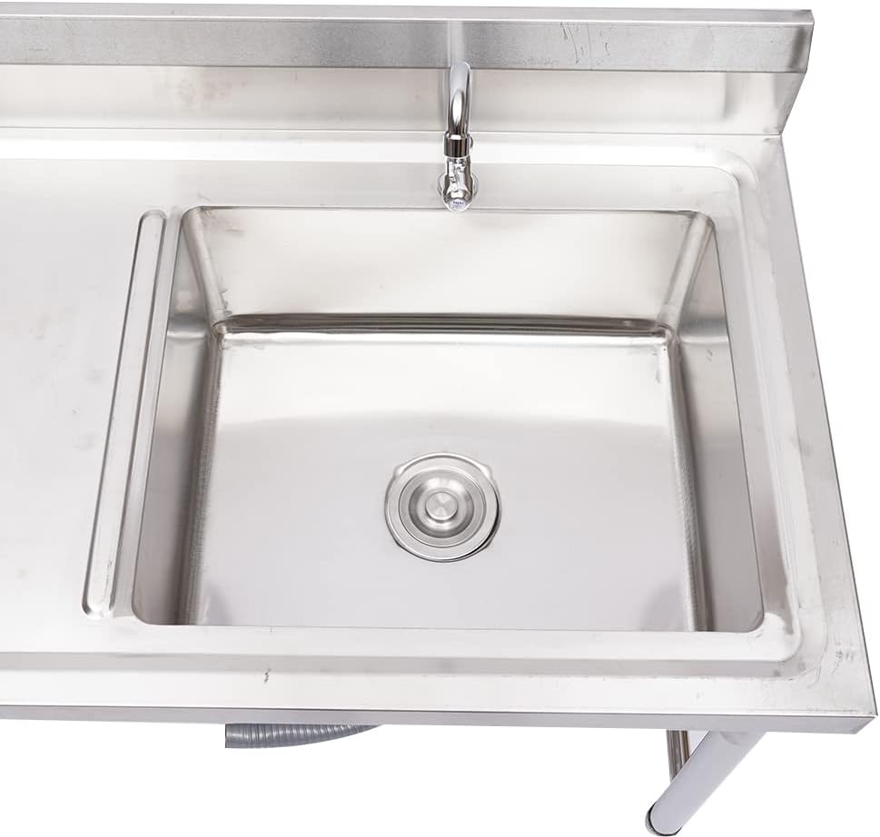 Lavafondos Acero Inox. 100x60x90 cm. Secador izquierdo8