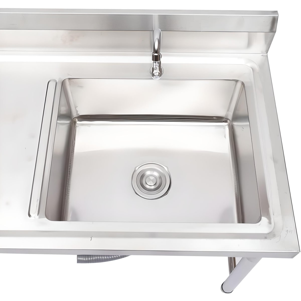 Lavafondos Doble Acero Inox. 150x60x90 cm. Secador izquierdo11