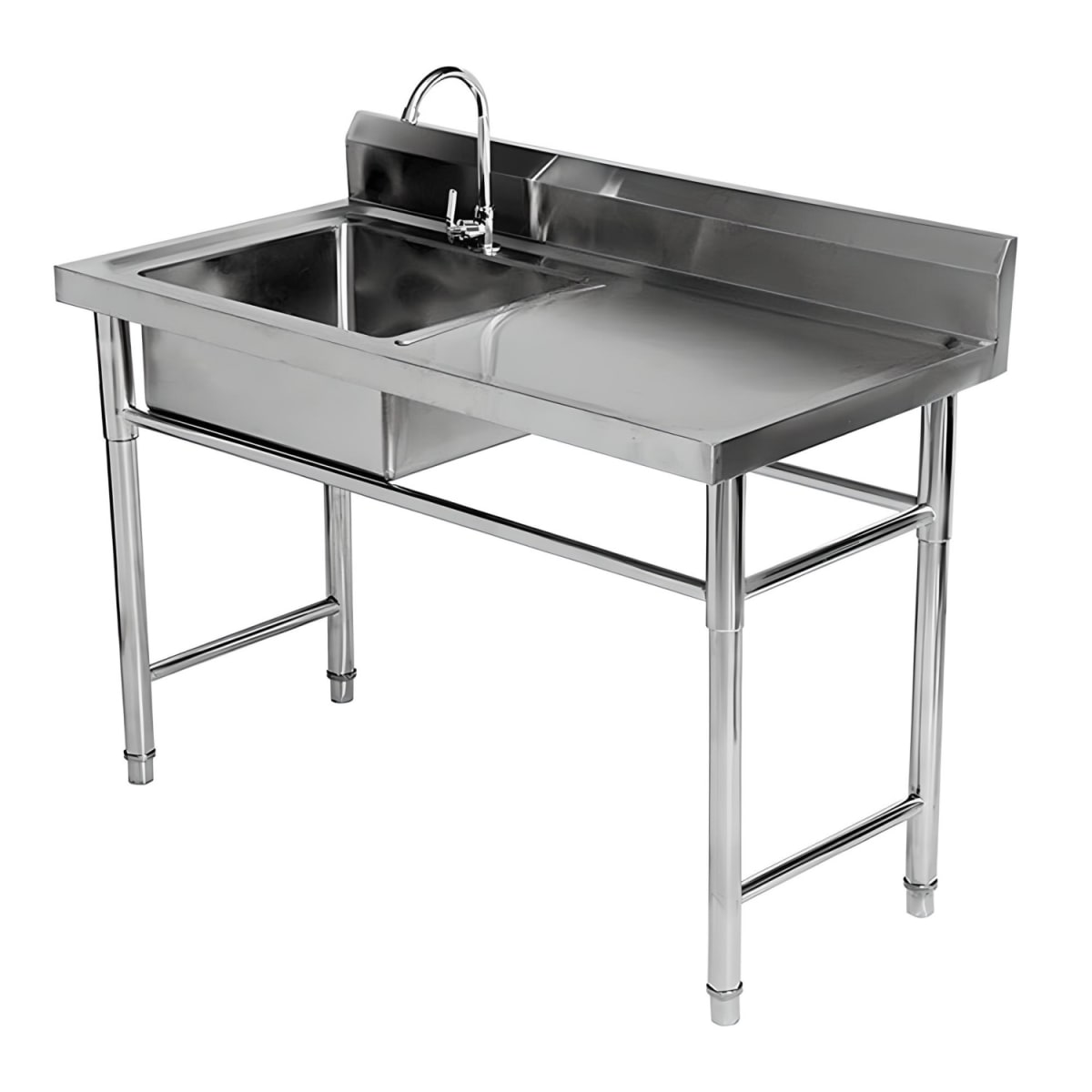 Lavafondos Acero Inox. 120x60x90 cm. Secador derecho2