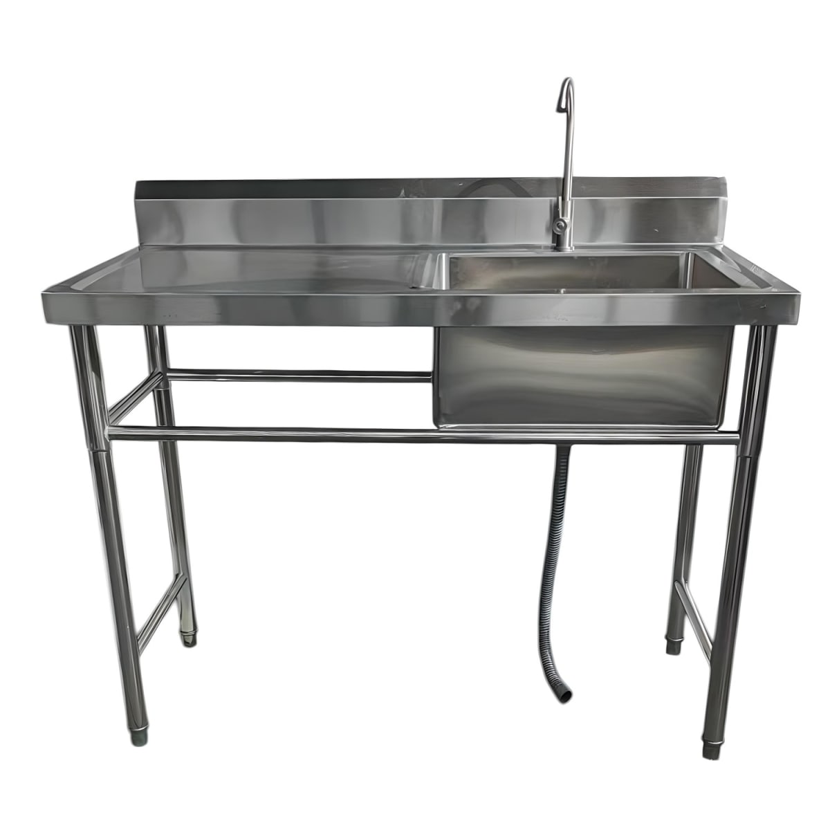 Lavafondos Acero Inox. 120x60x90 cm. Secador izquierdo8