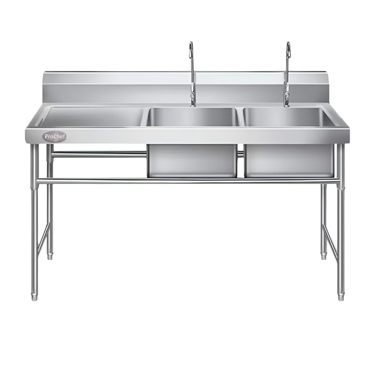 Lavafondos Doble Acero Inox. 150x60x90 cm. Secador izquierdo12