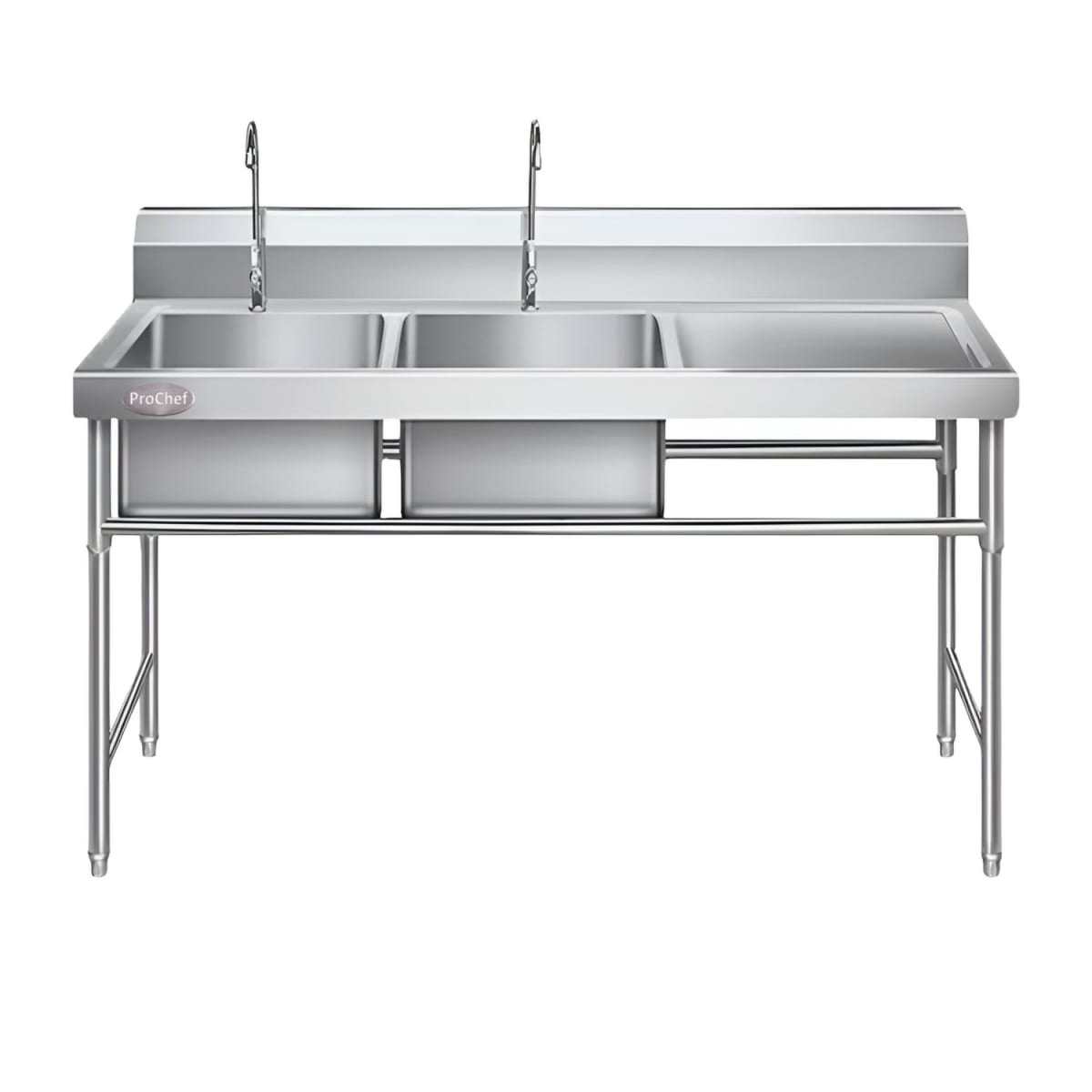Lavafondos Doble Acero Inox. 150x60x90 cm. Secador derecho11