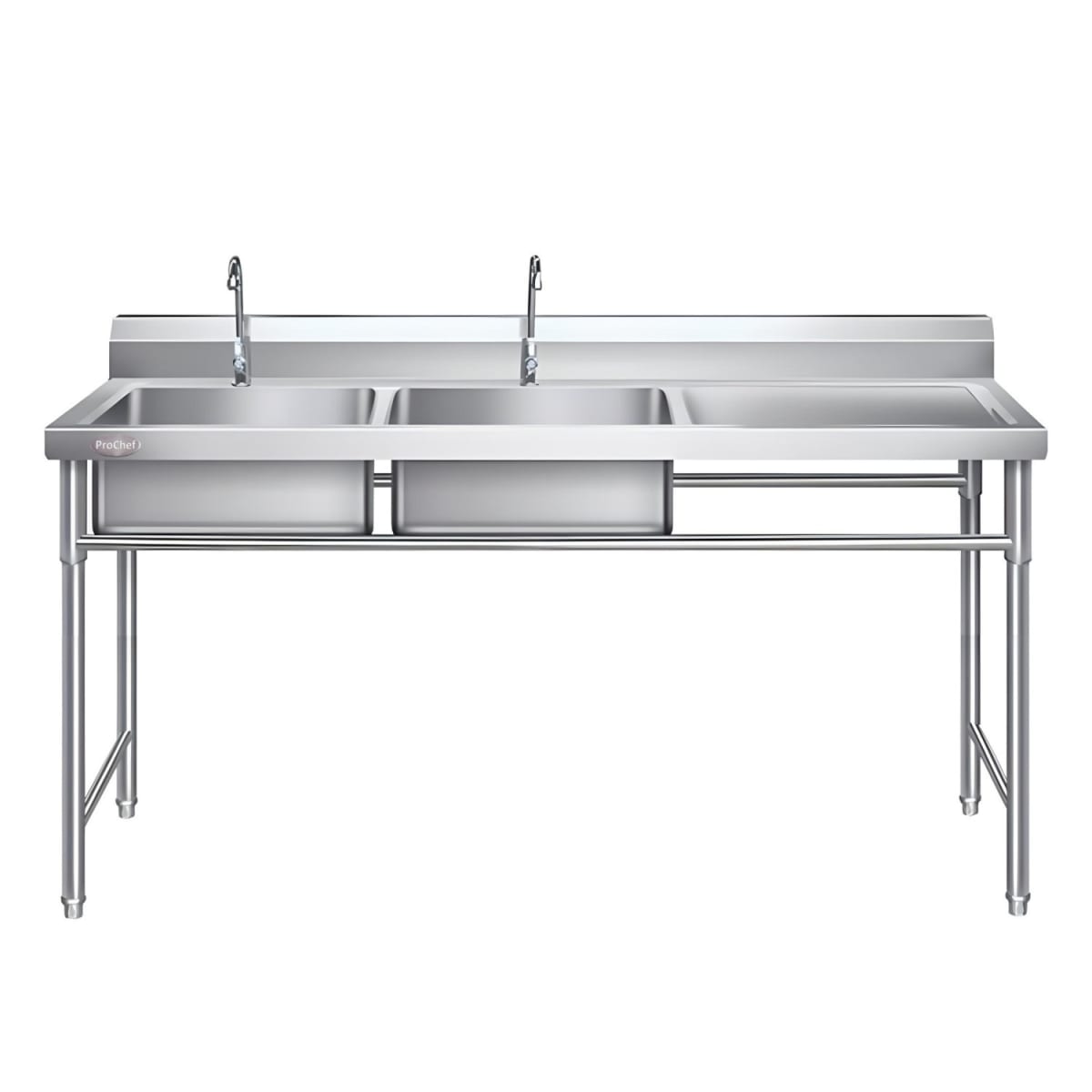 Lavafondos Doble Acero Inox. 175x60x90 cm. Secador derecho11