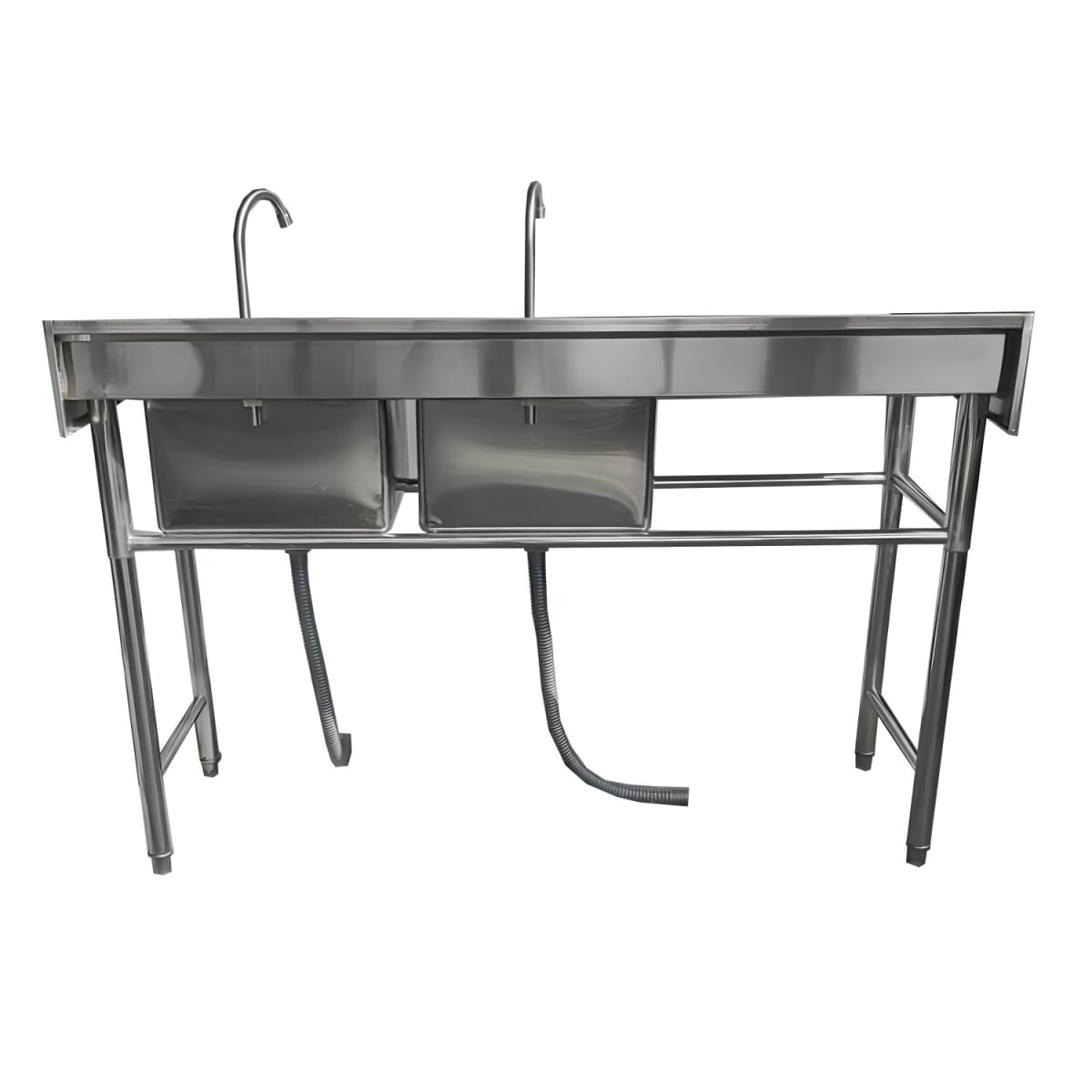 Lavafondos Doble Acero Inox. 175x60x90 cm. Secador izquierdo8
