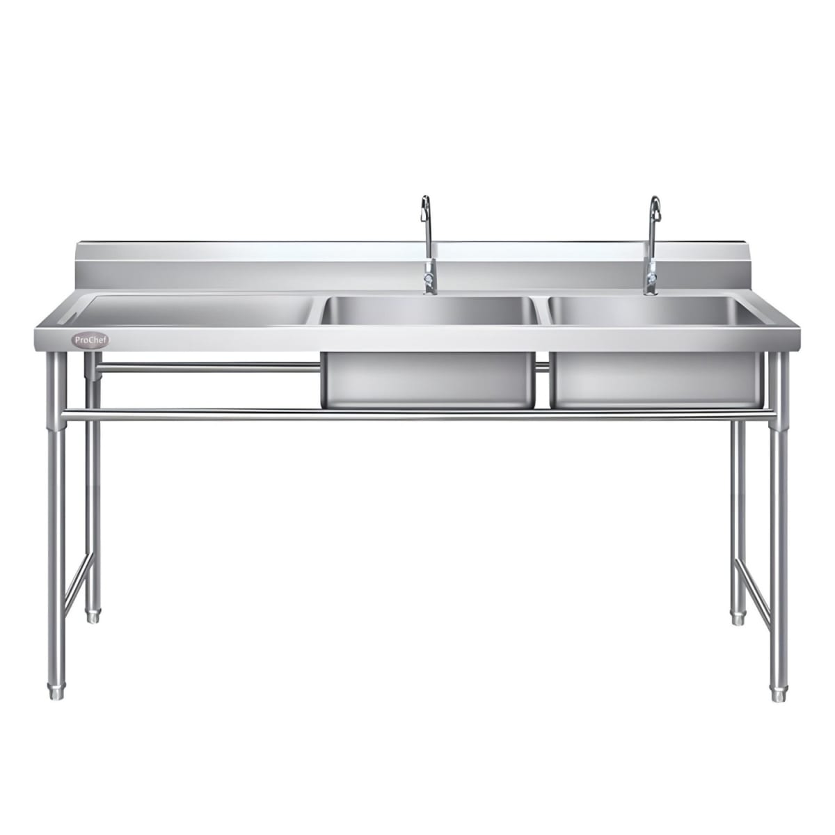 Lavafondos Doble Acero Inox. 180x60x90 cm. Secador izquierdo11