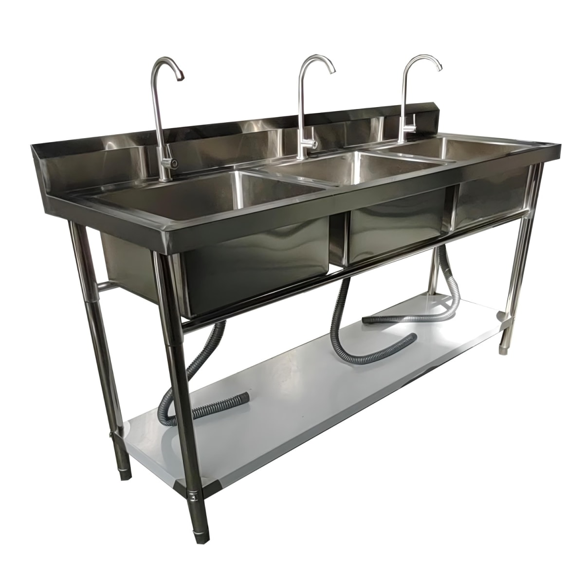 Lavafondos Triple Acero Inox. 150x60x90 cm.2