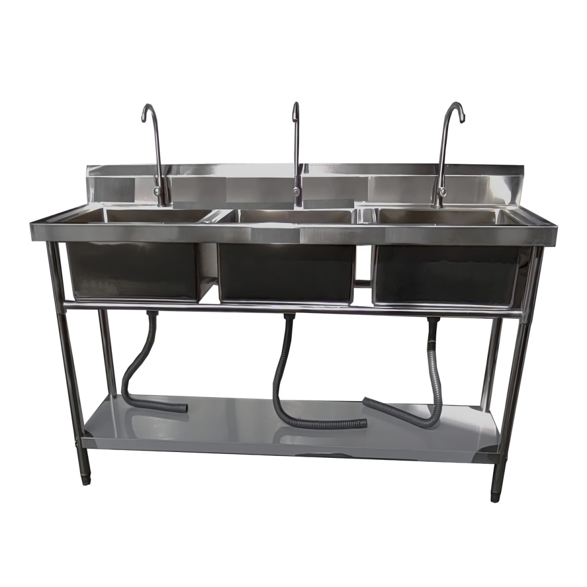 Lavafondos Triple Acero Inox. 180x60x90 cm.8