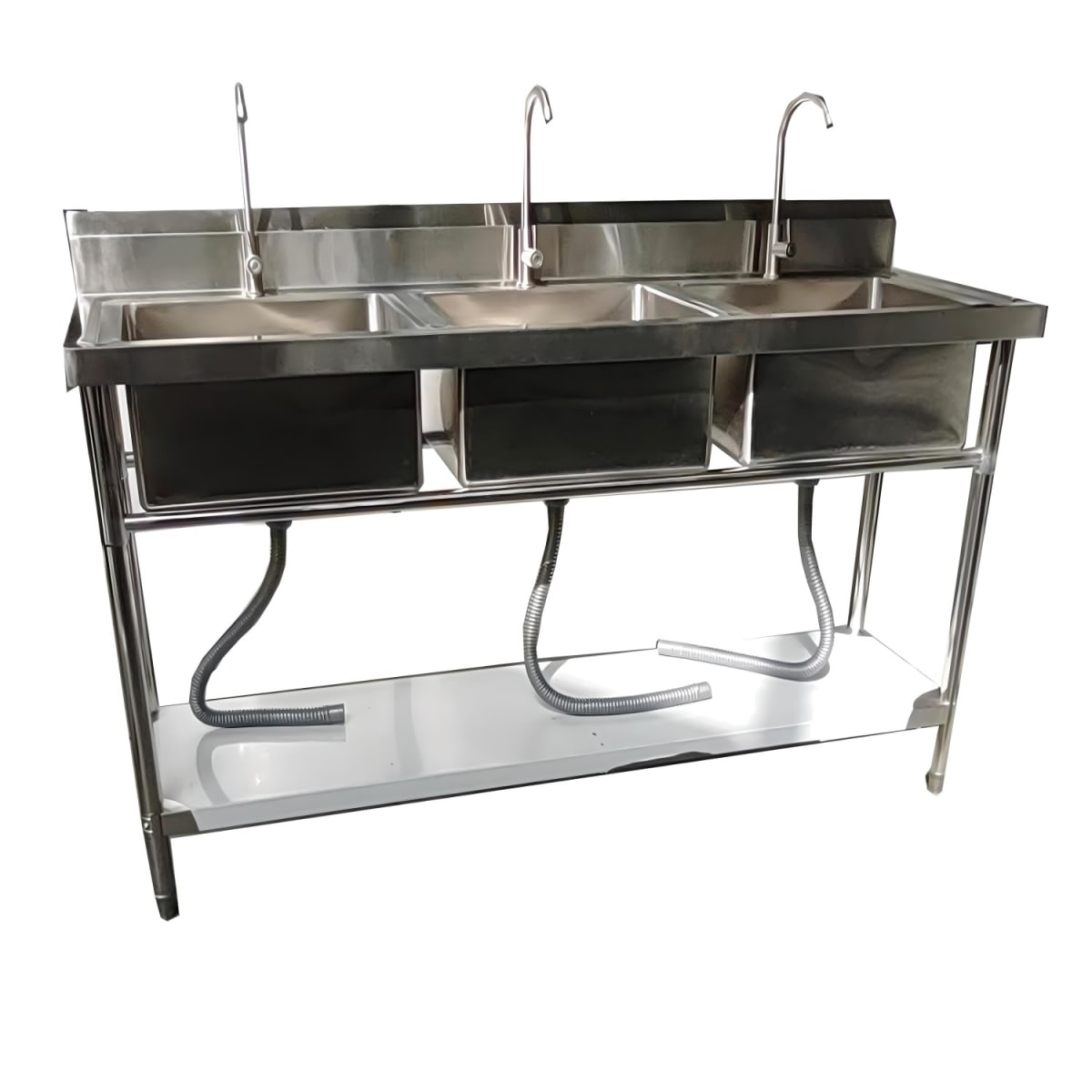 Lavafondos Triple Acero Inox. 180x60x90 cm.11