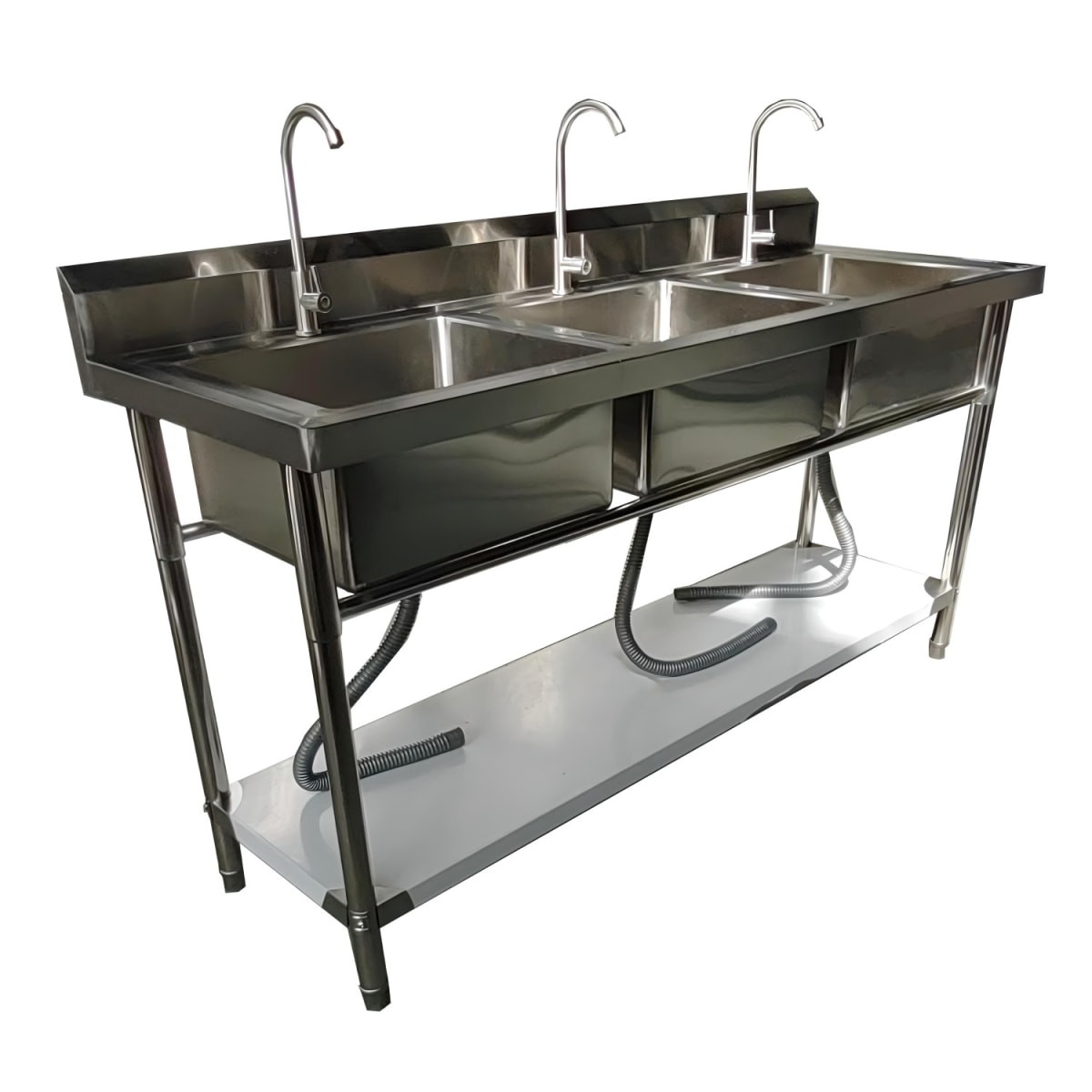 Lavafondos Triple Acero Inox. 180x60x90 cm.2