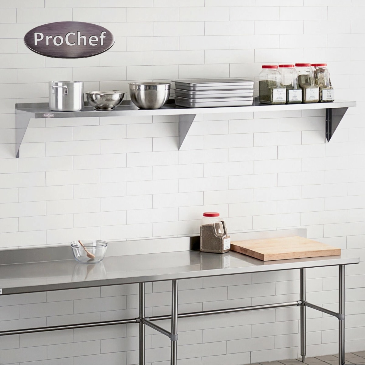 Repisa Mural 150x30 cm. Acero Inoxidable Liso4