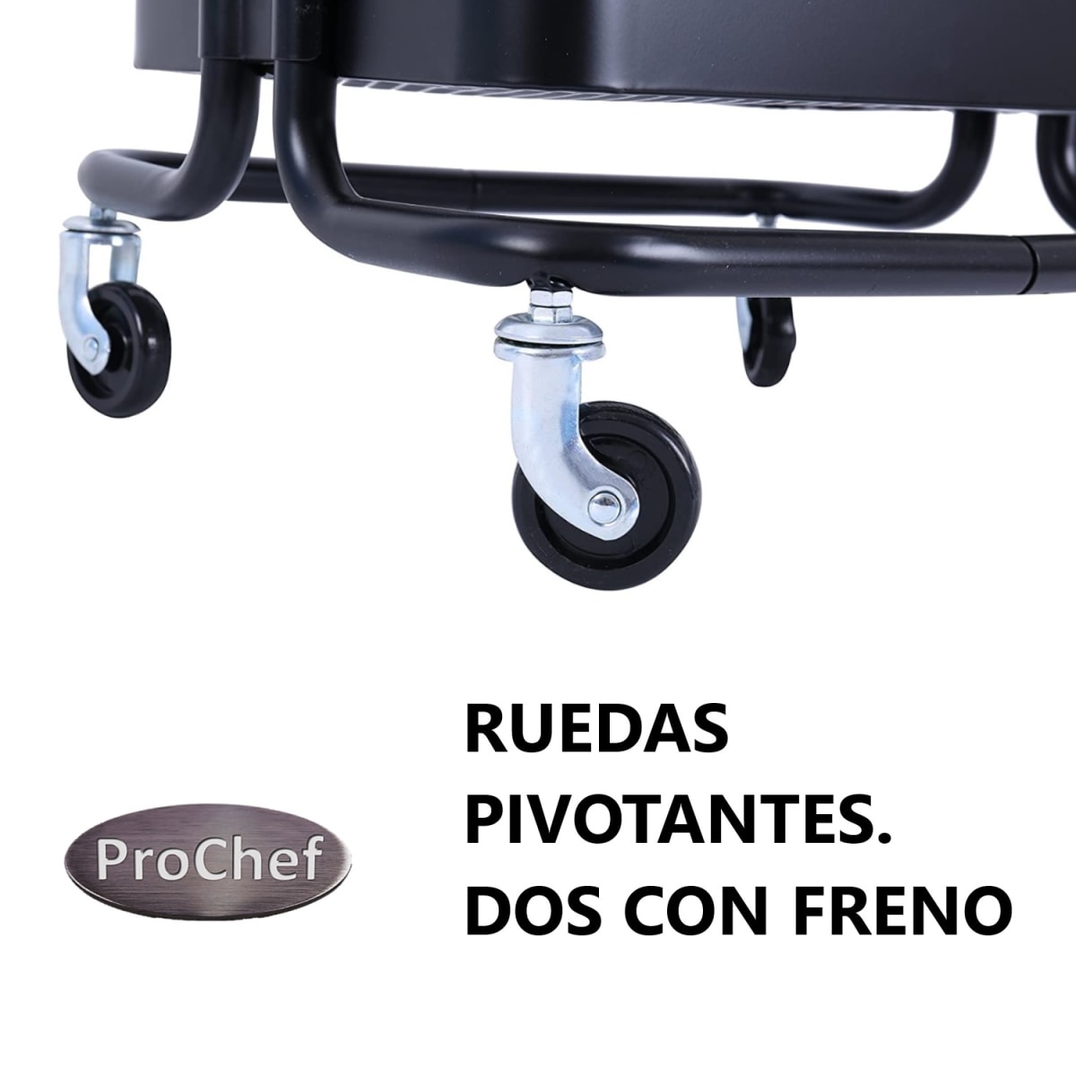 Carro Multiuso Organizador 3 Niveles 100% Acero Negro6