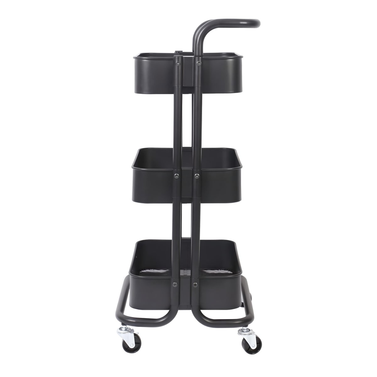 Carro Multiuso Organizador 3 Niveles 100% Acero Negro9
