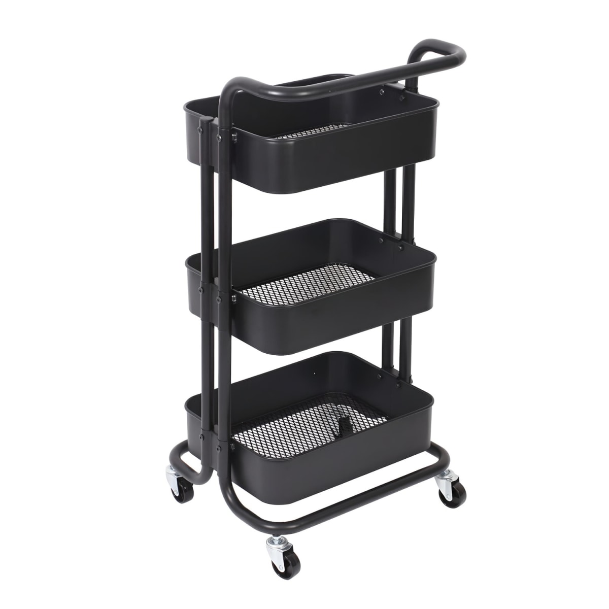 Carro Multiuso Organizador 3 Niveles 100% Acero Negro4