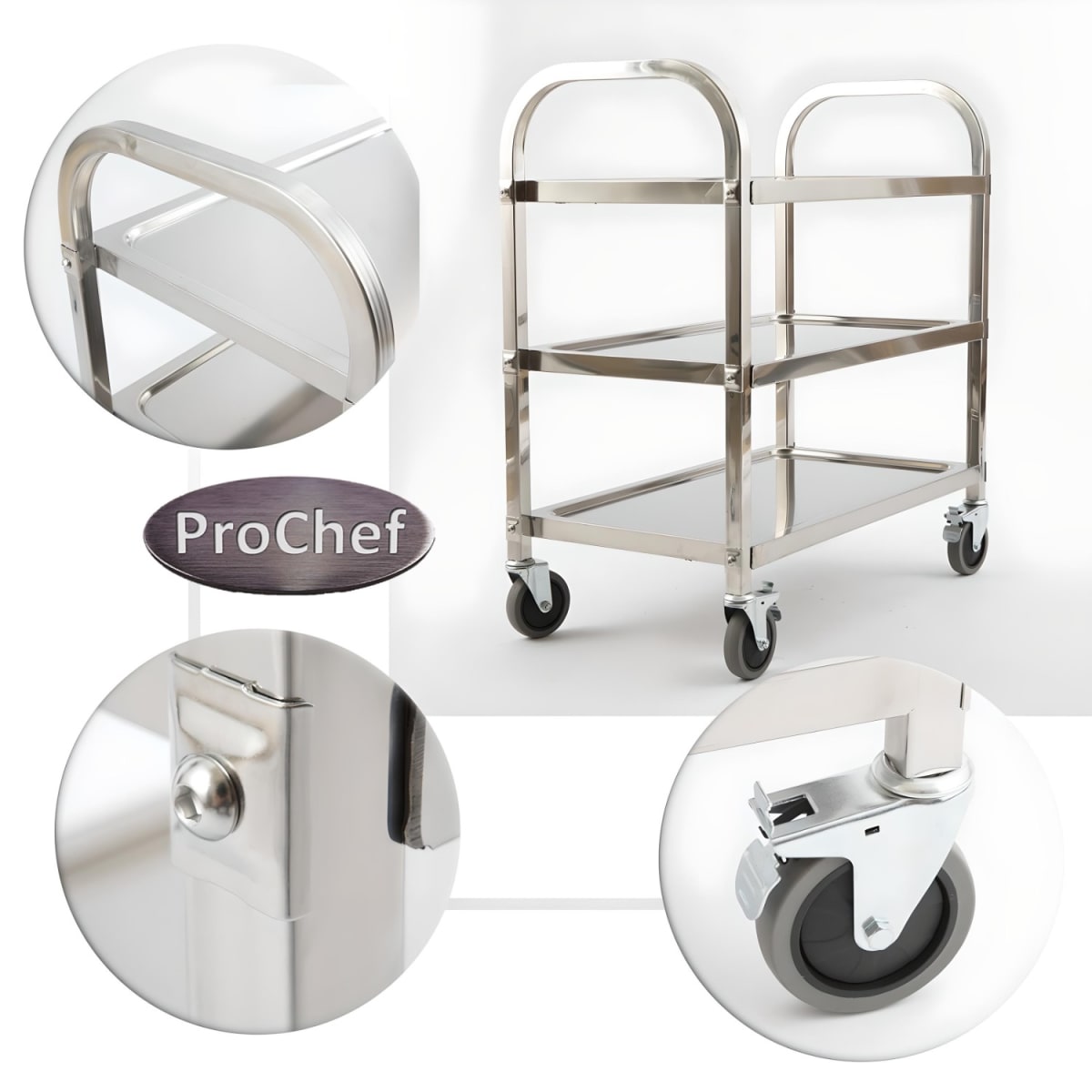 Carro de Apoyo 85x45x90 Cm. Acero Inoxidable5