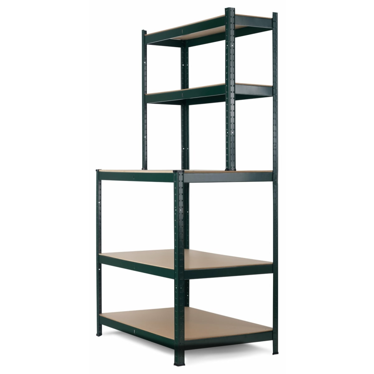 Mesa Banco de Trabajo con Repisas Acero 100x60x180 cm.4