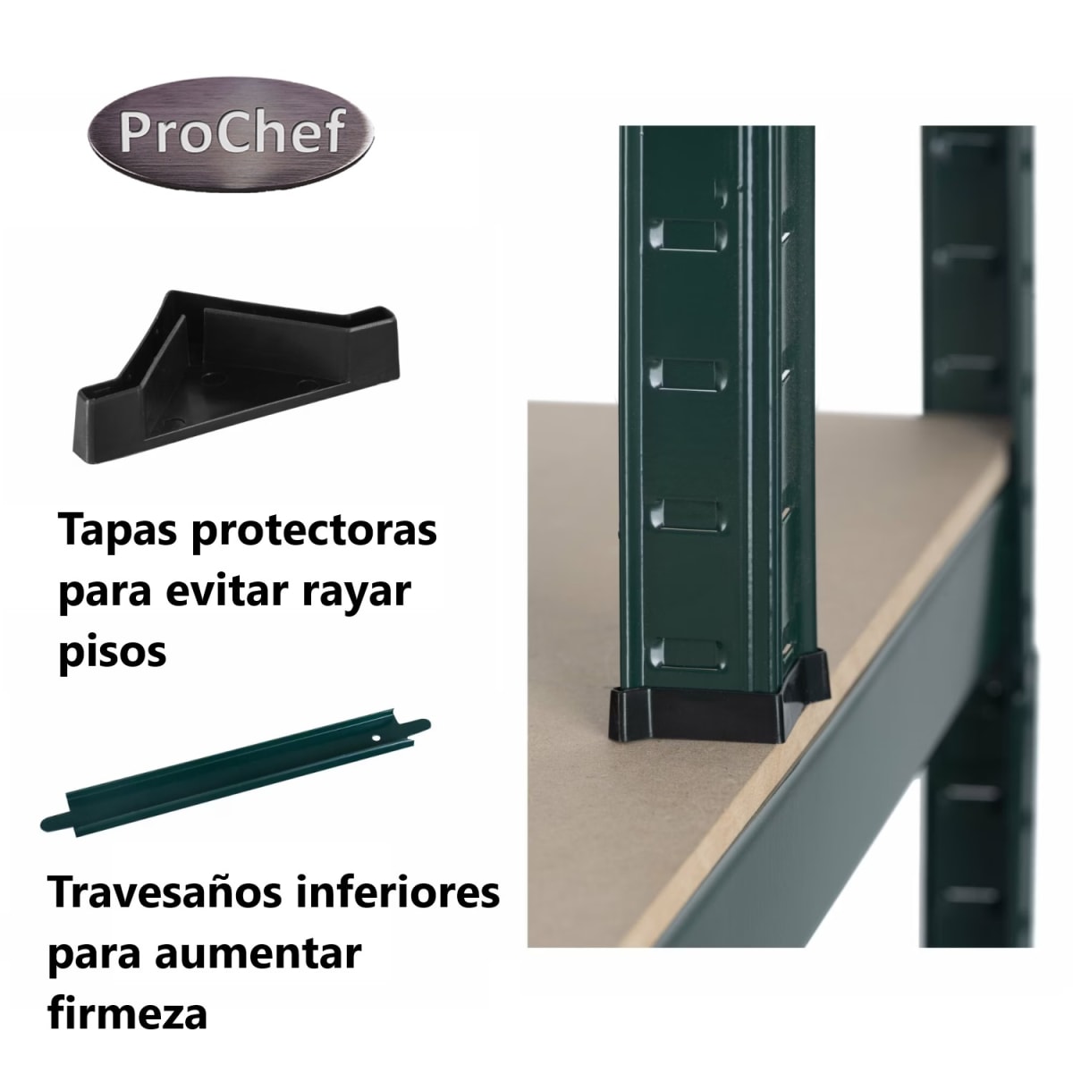 Banco de Trabajo con Repisas Acero 100x60x180 cm.12