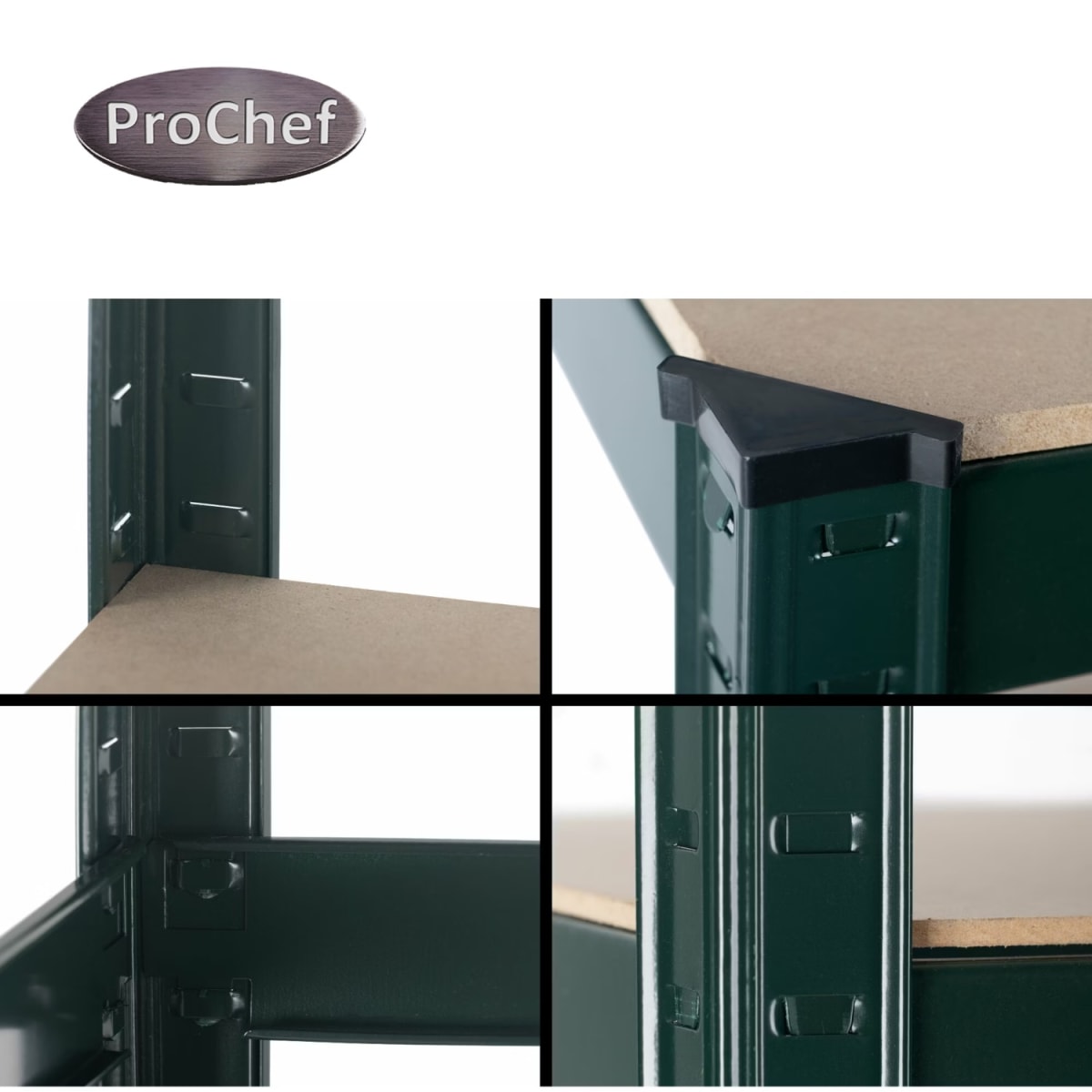 Mesa Banco de Trabajo con Repisas Acero 100x60x180 cm.10