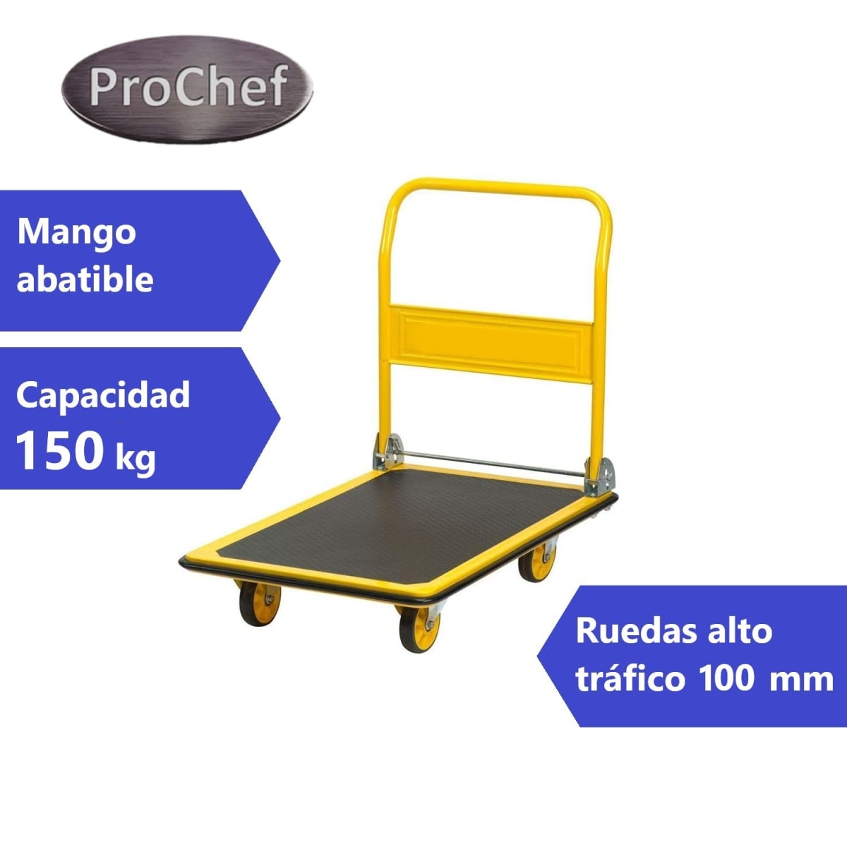 Carro de Acero para 150 kg. Plegable. 63x47 cm.7
