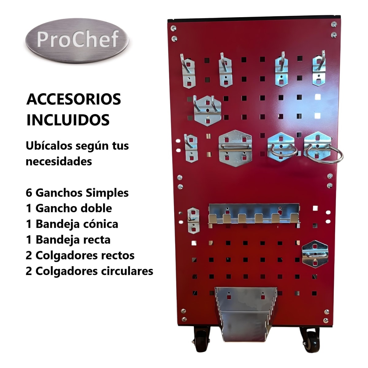 Carro de Acero para Herramientas Semi cerrado con Accesorios4