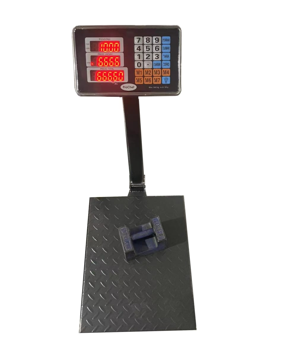 Pesa Digital ProChef 300 Kg de Plataforma 50x40 Cm. Bateria3