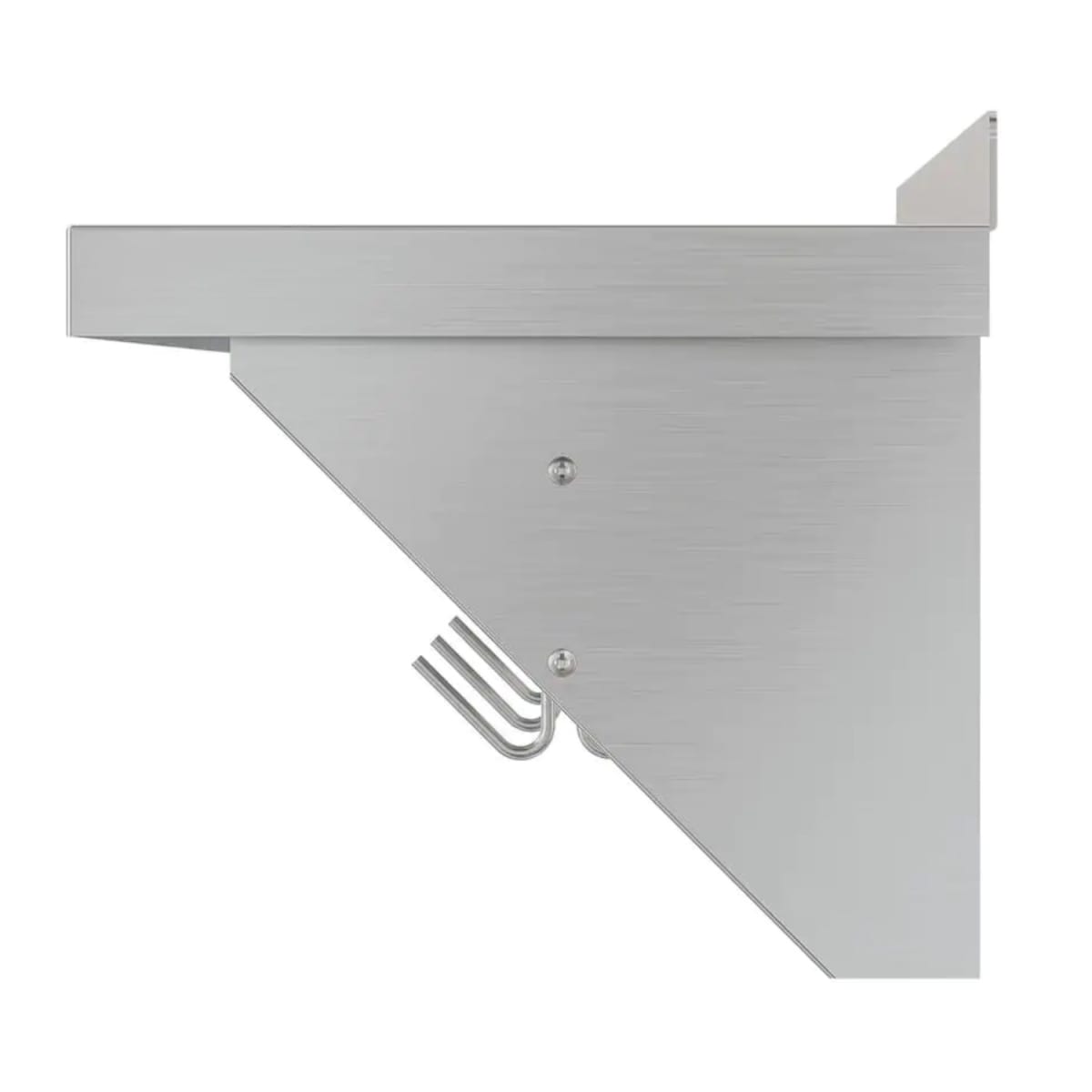 Repisa Mural 90x30 cm Acero Inoxidable con Colgador de Ollas5