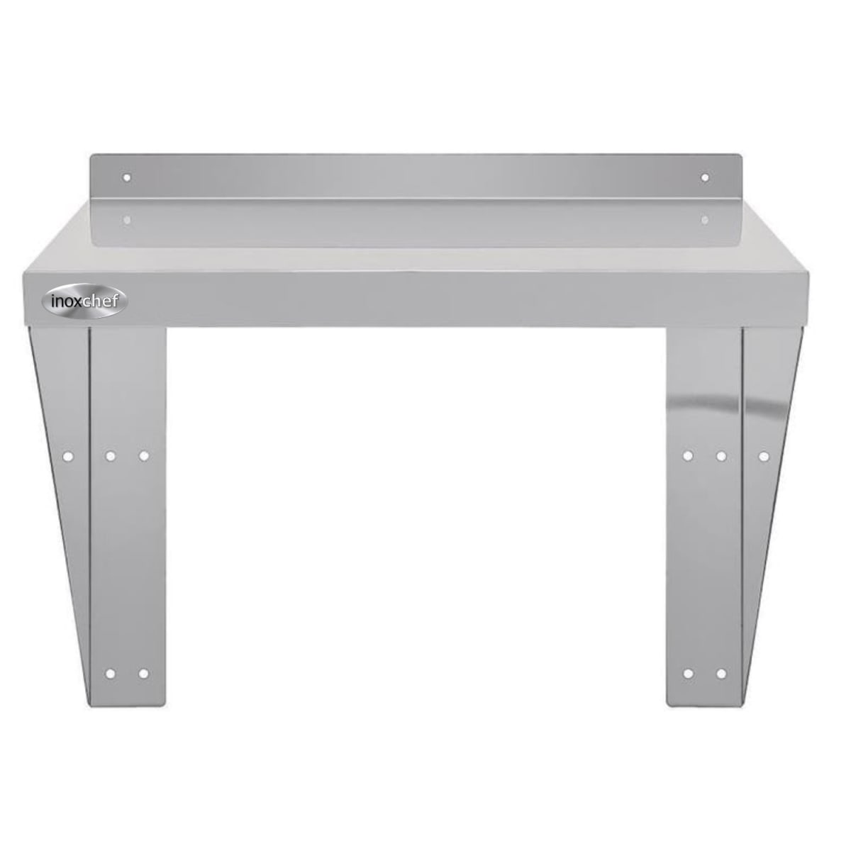 Repisa Mural Lisa 56x56 cm Acero Inoxidable para Microondas2