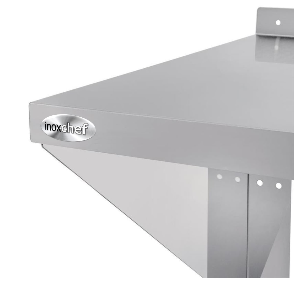 Repisa Mural Lisa 56x56 cm Acero Inoxidable para Microondas5