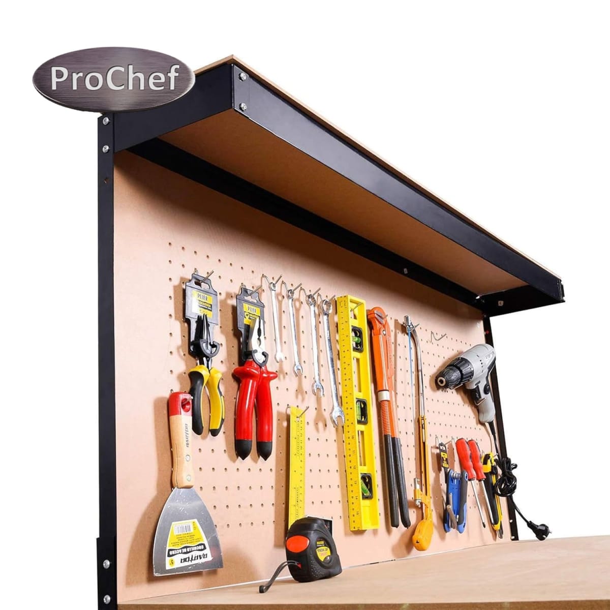 Mesón Banco de Trabajo con Cajon y Respaldo 120x60 cm.4