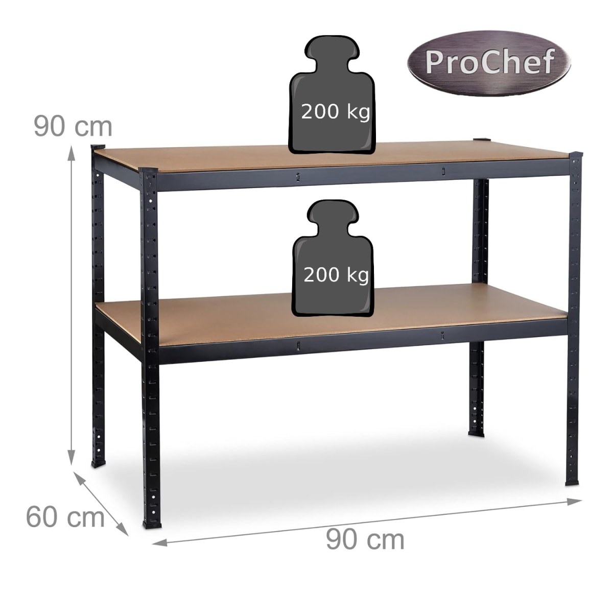 Meson de Trabajo Acero y MDF 90x60x90 cm.9