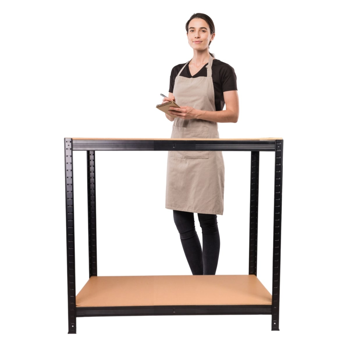 Meson de Trabajo Acero y MDF 90x60x90 cm.1