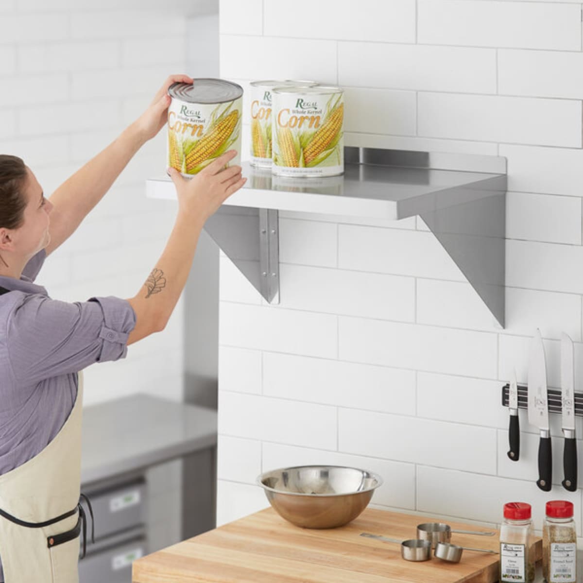 Repisa Mural 60x30 cm. Acero Inoxidable Liso3