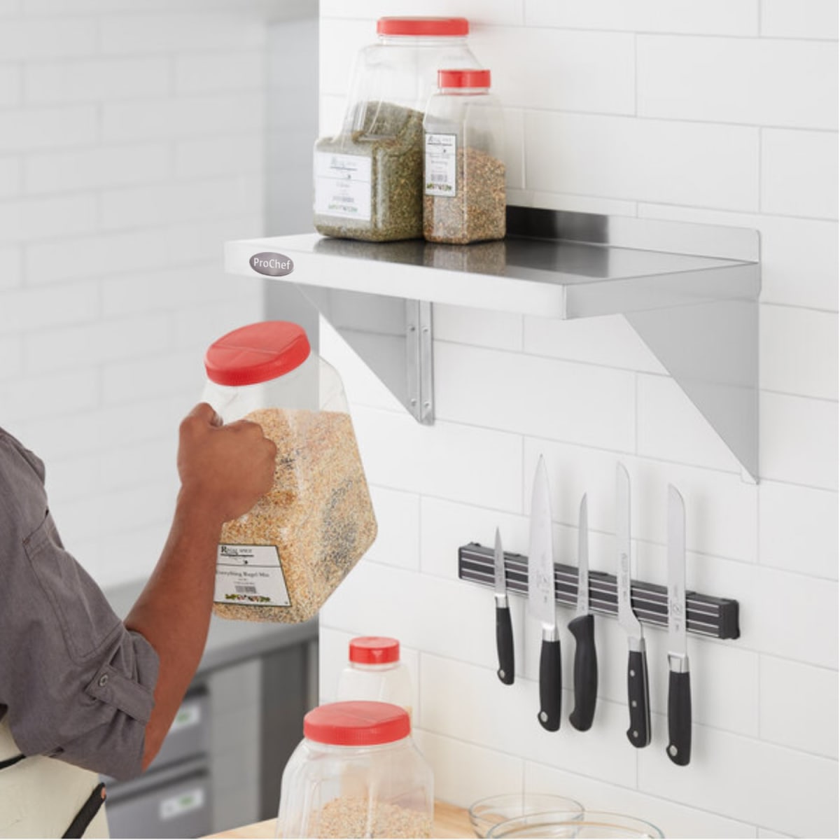 Repisa Mural 60x30 cm. Acero Inoxidable Liso8